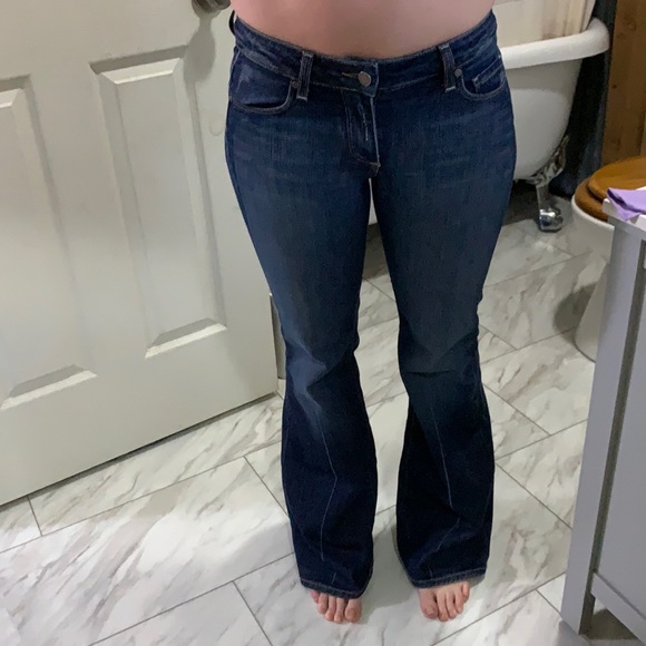 Paige Low/Mid-Rise Bell Bottom-style Jeans. - Picture 4 of 16